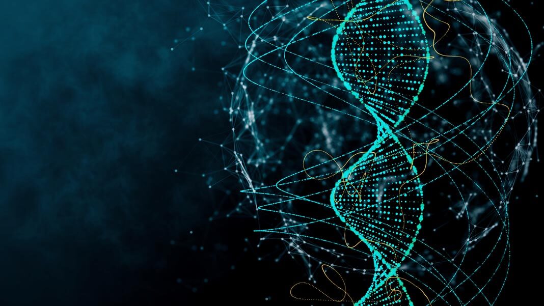 디지털 블루 DNA 생명 공학 건강의 미래