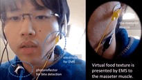 face electrodes virtual reality taste chew