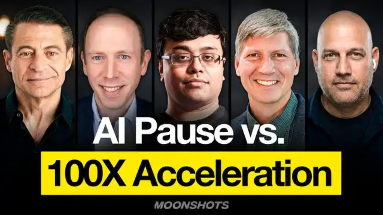 EP #282 OpenAI Pauses Frontier Training, Elon's 100X Prediction Lands, Robot Beats Usain Bolt with Emad Mostaque