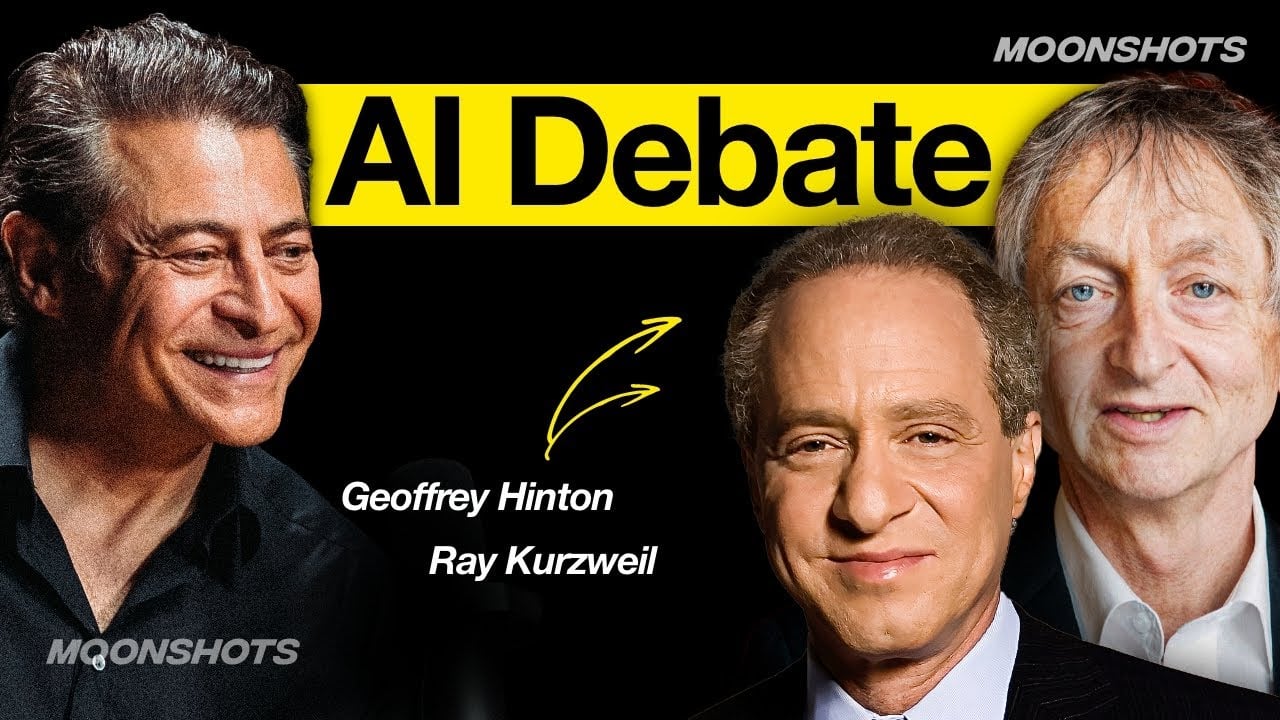 EP #95&nbsp;Ray Kurzweil & Geoff Hinton Debate the Future of AI