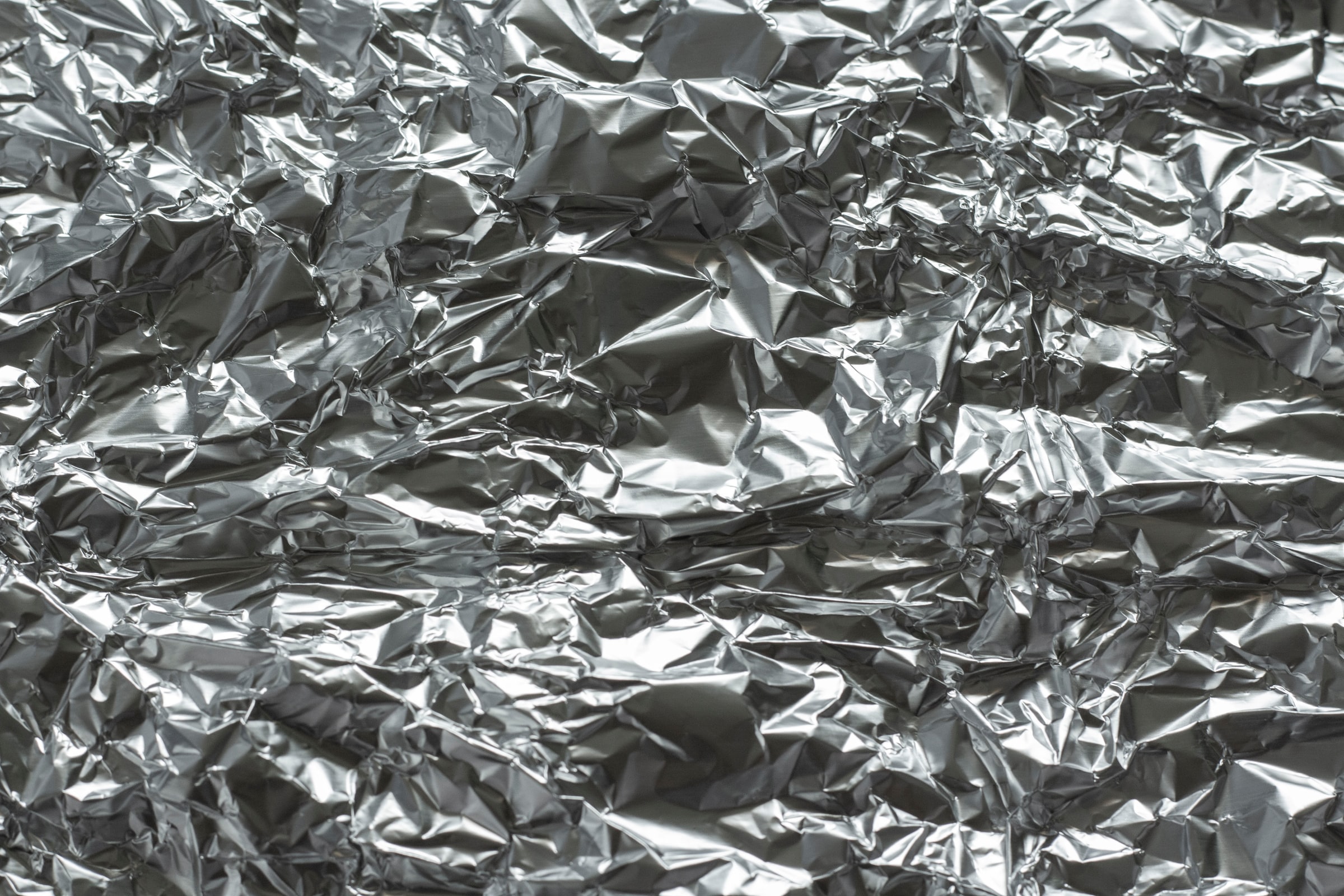 texture of crumpled aluminum foil
